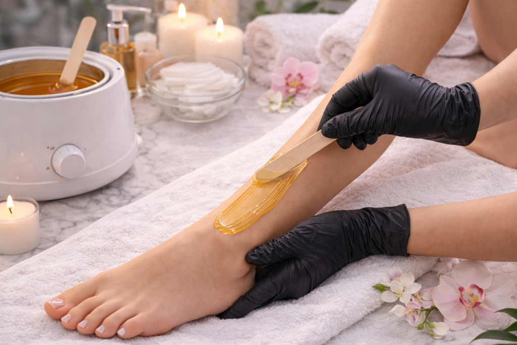 Leg Waxing Treatment In A Spa 1024x683